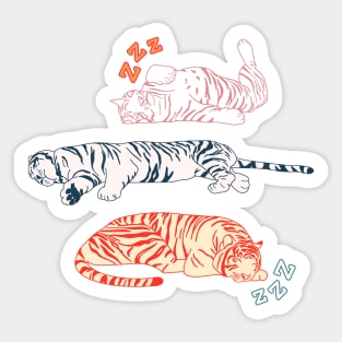 Snoozing Tigerzz Sticker